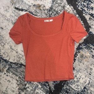 burnt orange crop top